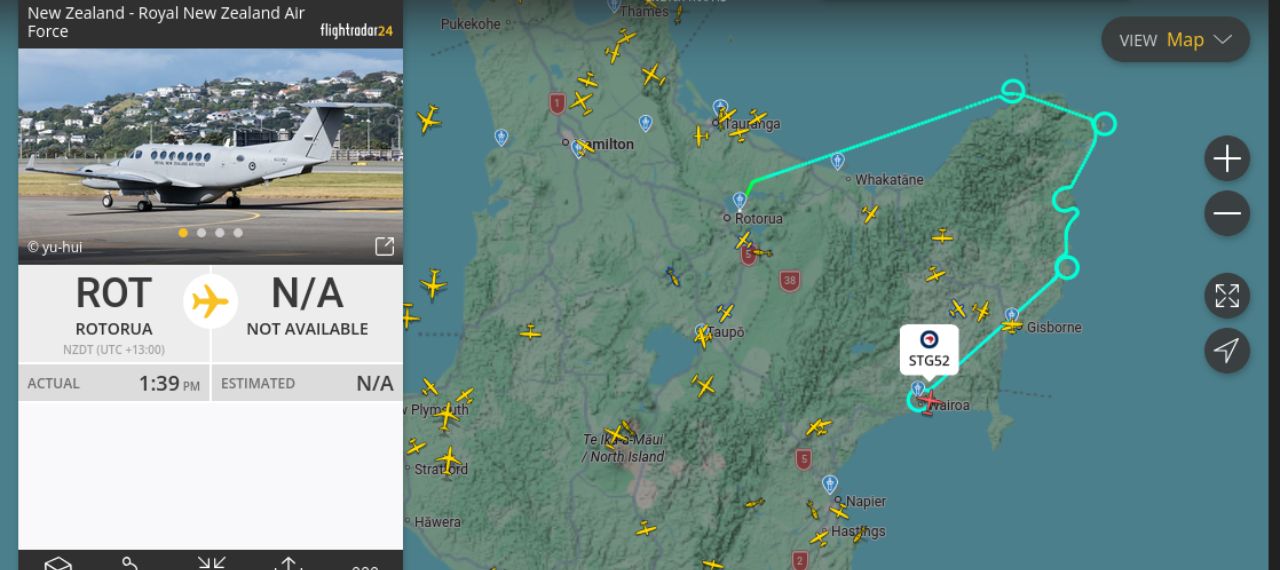 flight tracking east coast nz