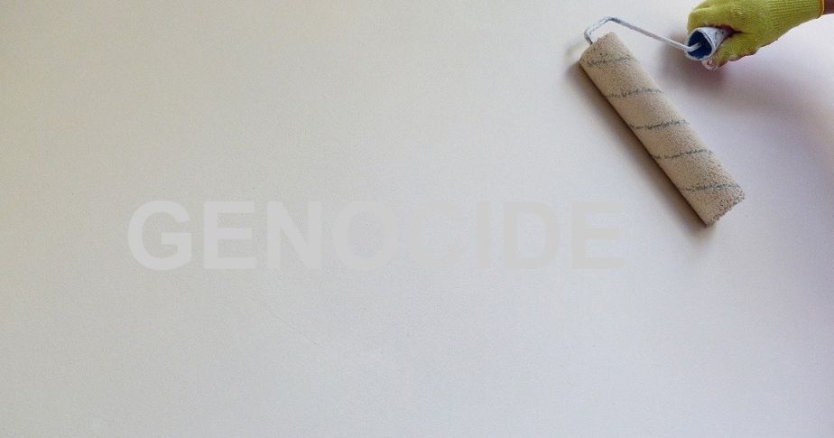 paint roller covering genocide