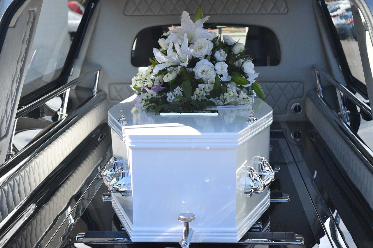 coffin funeral hearse