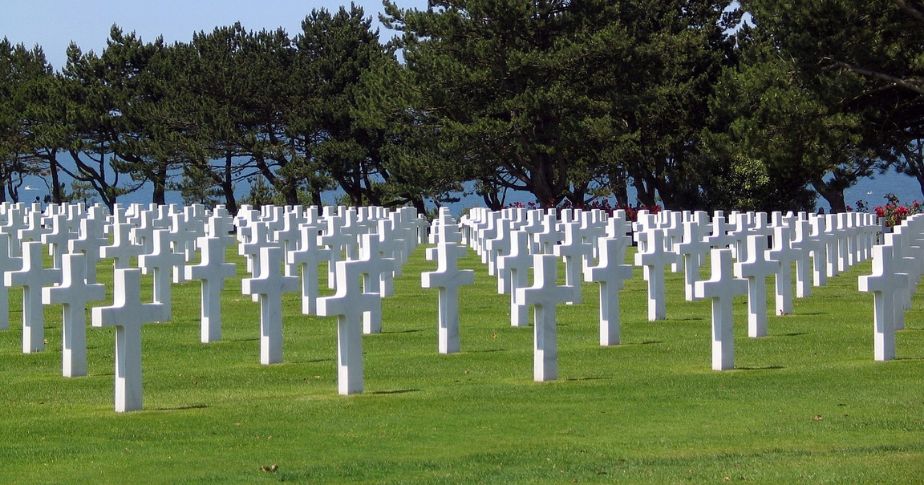 white crosses in a cemetery