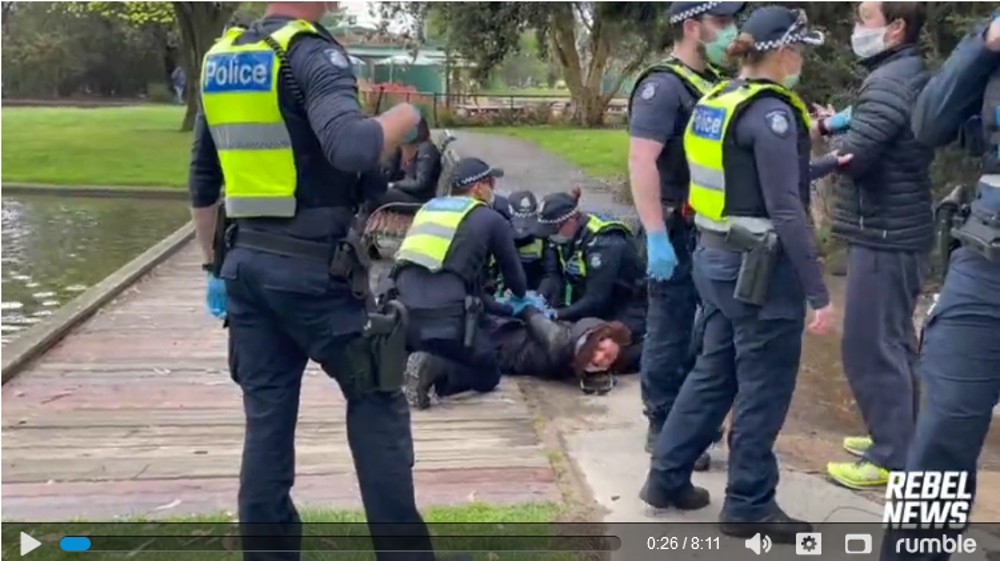 police-tackle-arrest-woman-australia